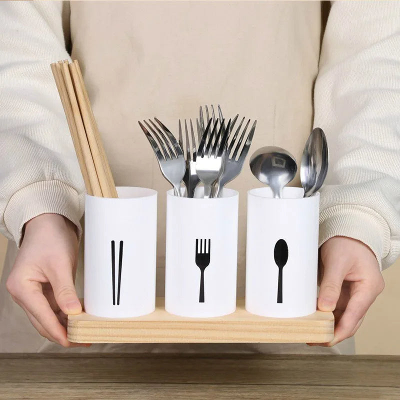 Multifunctional Spoon Fork Chopsticks Drain Tube Tableware Storage Rack Tableware Rack Kitchen Storage Rack