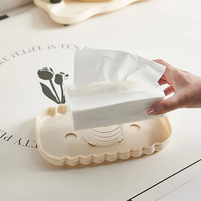 Creamy Tissue Box Holder – Bag-Inspired Design | Smart Accessories PK