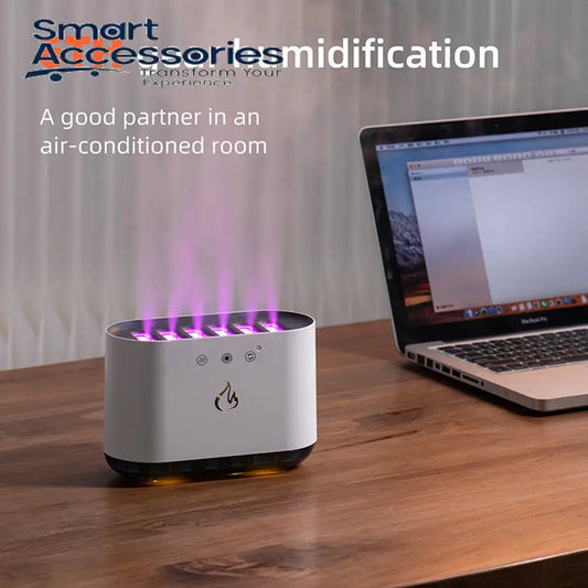 900Ml Dynamic Flame Aroma Diffuser Humidifiers With Music
