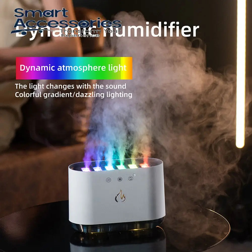 900Ml Dynamic Flame Aroma Diffuser Humidifiers With Music