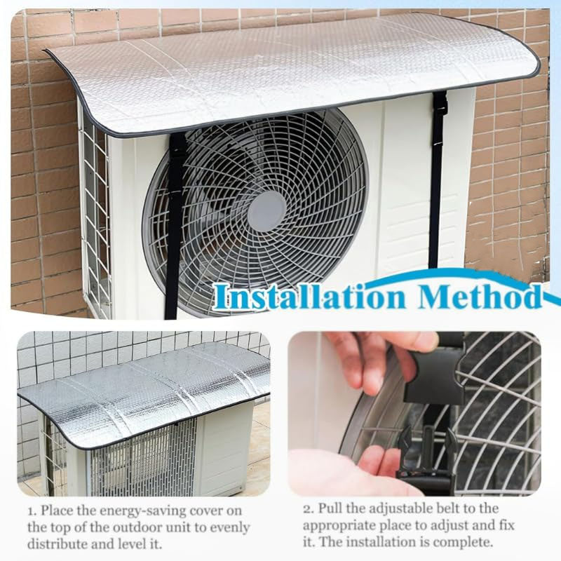 AC Outdoor Unit Protector Aluminium Cover With Straps
