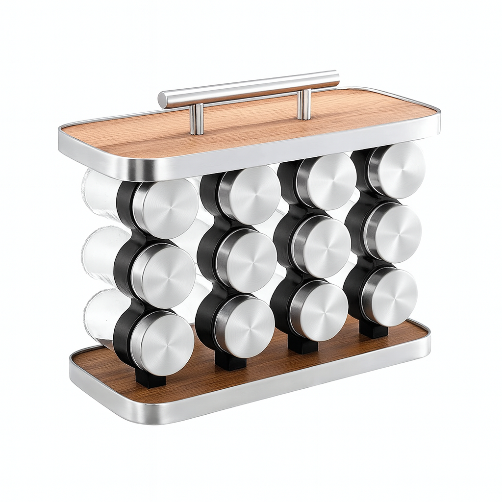 12 Jar Countertop Spice Organizer Rack
