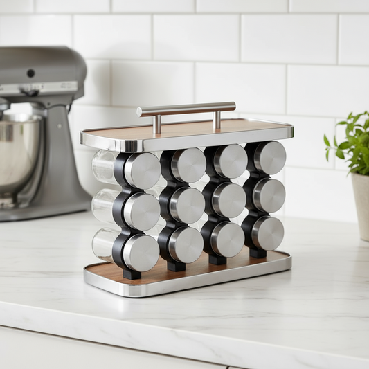 12 Jar Countertop Spice Organizer Rack