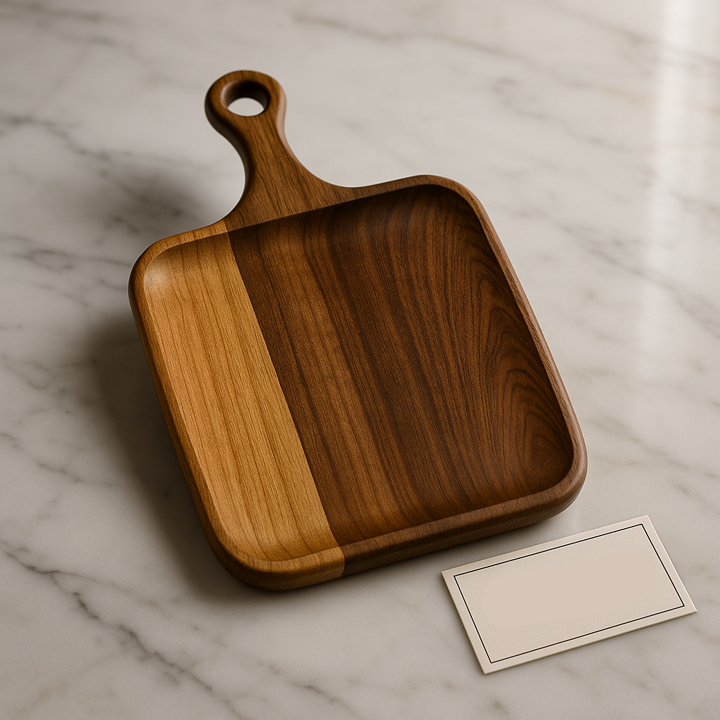 Luxury Wooden Serving & Cutting Board with Handle