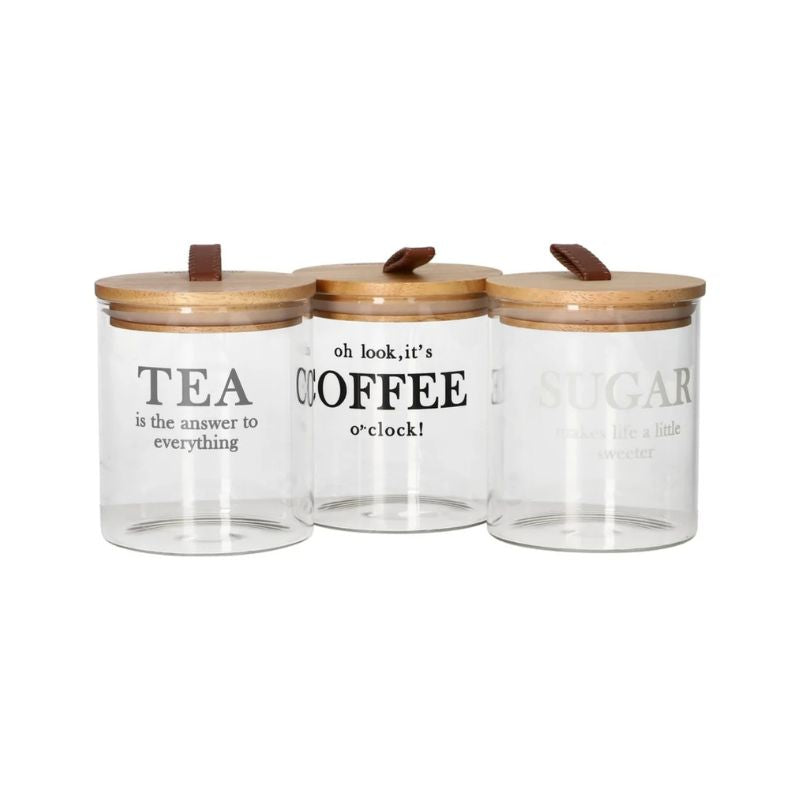 Glass Canister Set 3pcs 750ml