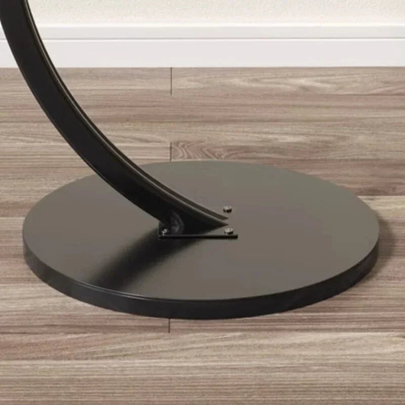 C-Shaped Circular Wooden Side Table