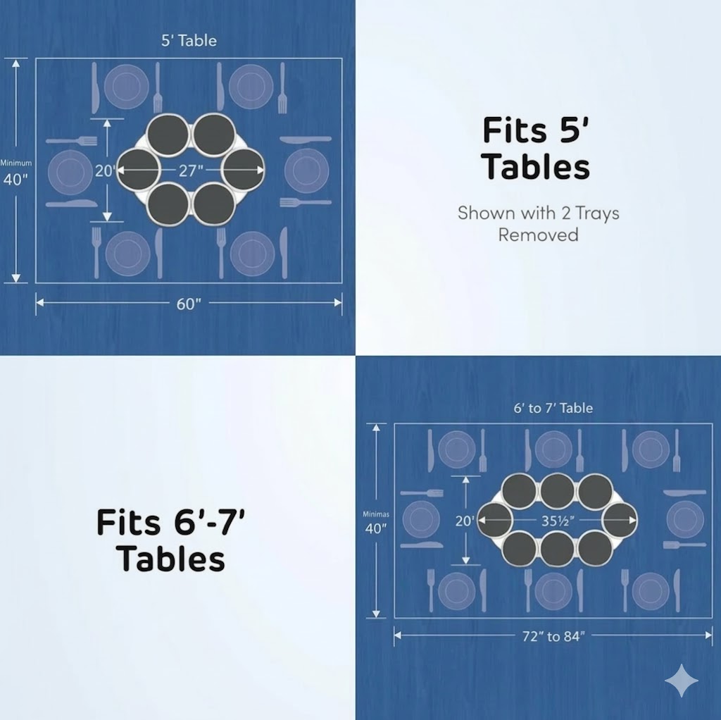 SpinServe™ 360° Expandable Dining Tray