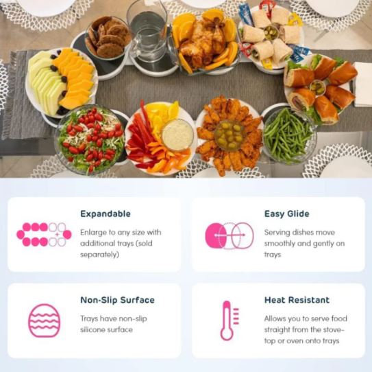 SpinServe™ 360° Expandable Dining Tray