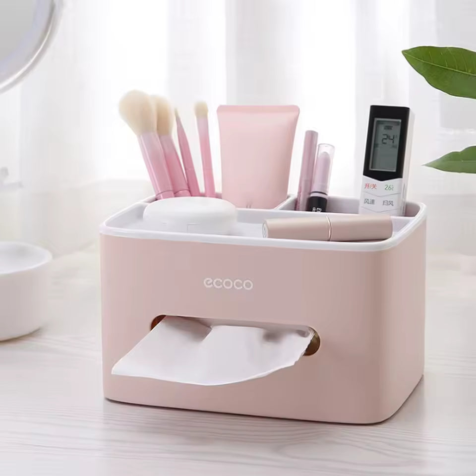 Nordic Style Tissue Box – Waterproof 2-Compartment Holder