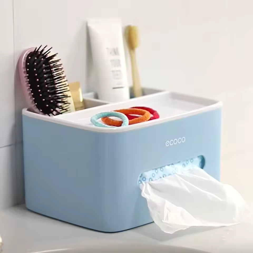 Nordic Style Tissue Box – Waterproof 2-Compartment Holder