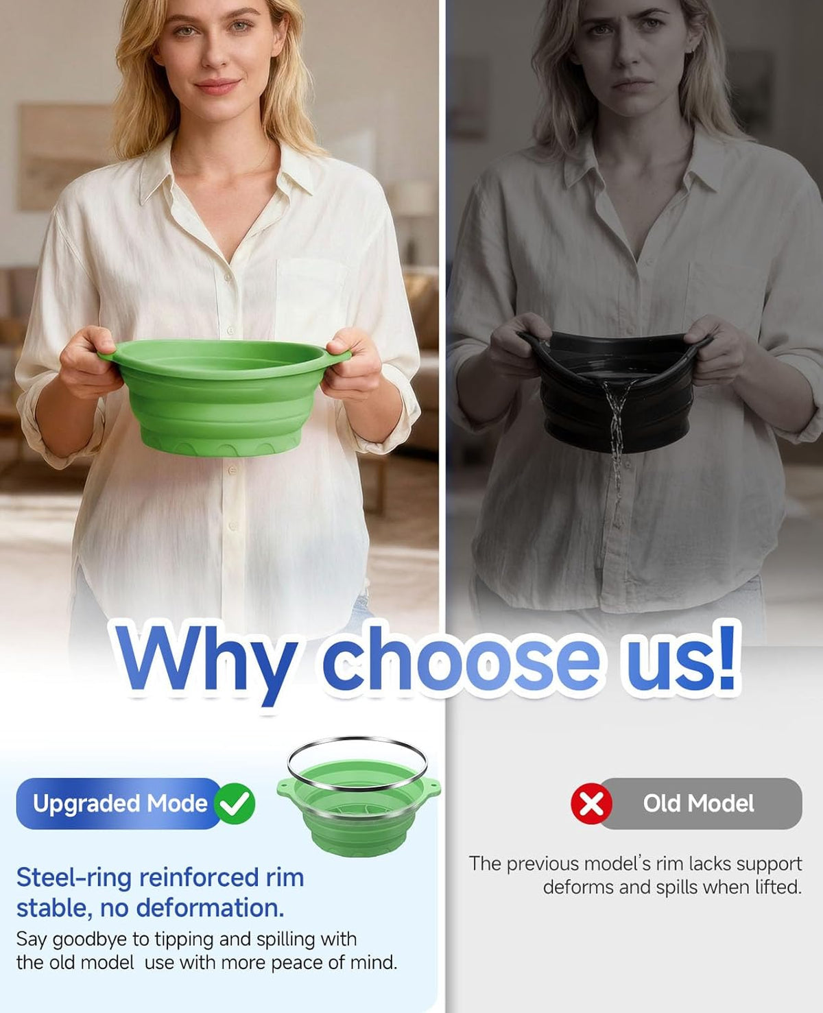 Silicone Ice Facial Bowl with Lid & Built-In Ice Tray – Cold Therapy Face Bath