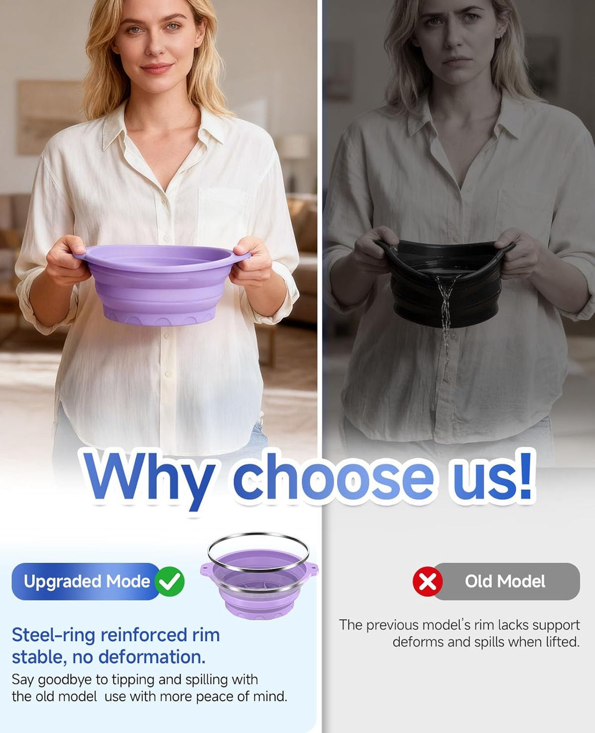Silicone Ice Facial Bowl with Lid & Built-In Ice Tray – Cold Therapy Face Bath