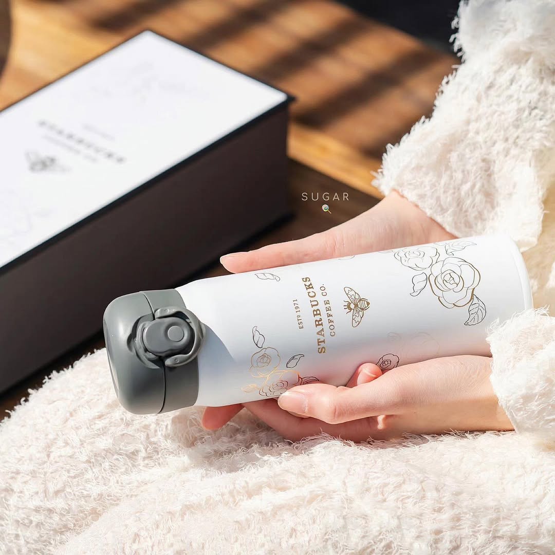 SB Insulated Tumbler - White & Grey - 420ml