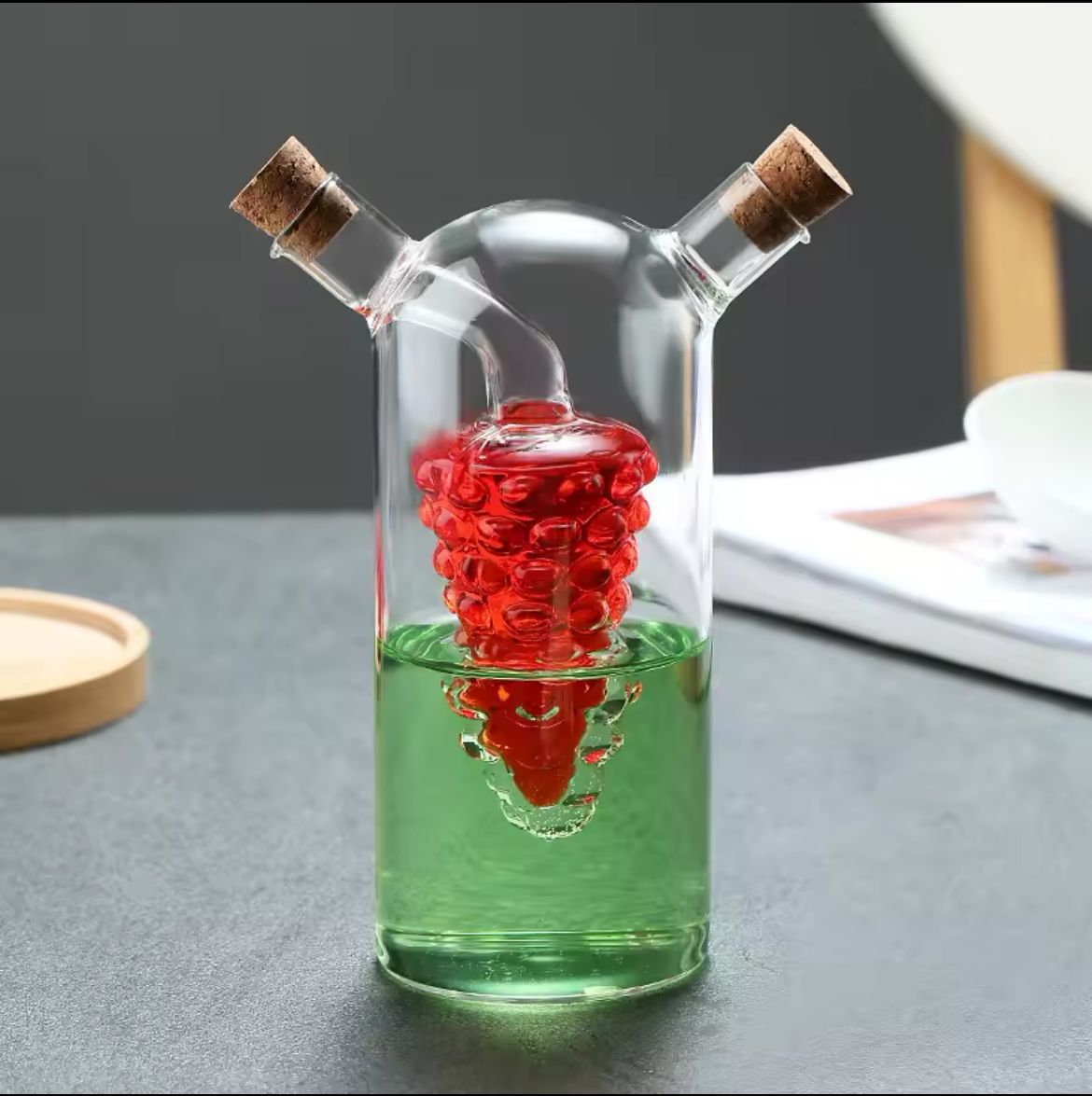 2 in 1 Olive Oil & Vinegar Dispenser (Assorted Designs)