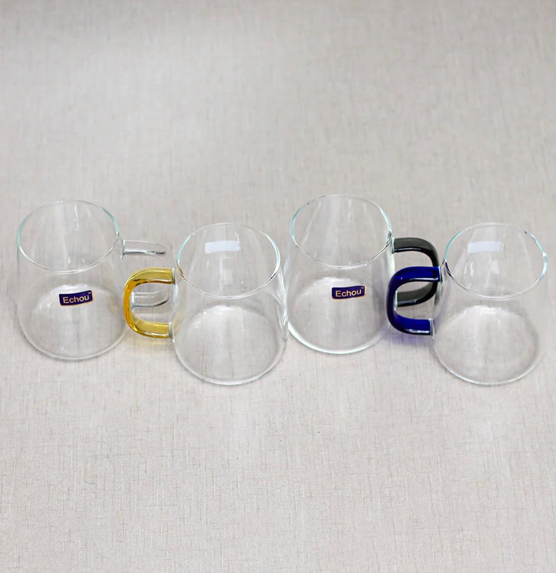 Glass 4-Pcs Mug Set