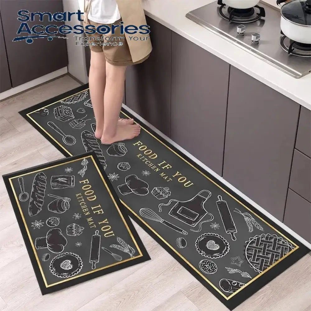 Anti Slip Kitchen Floor Mat Set- Fresh