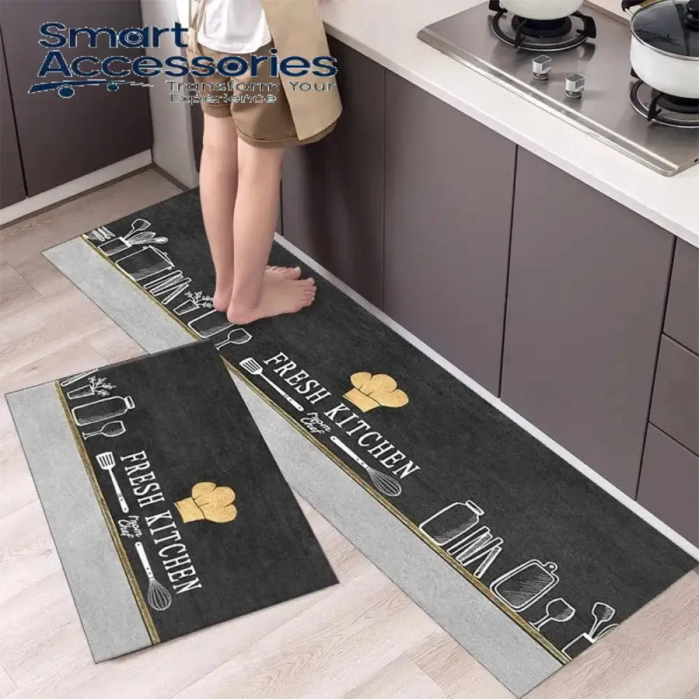 Anti Slip Kitchen Floor Mat Set- Fresh