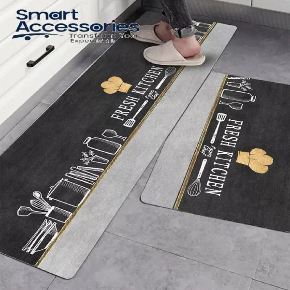 Anti Slip Kitchen Floor Mat Set- Fresh