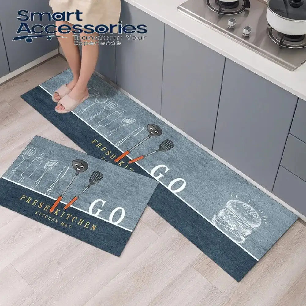 Anti Slip Kitchen Floor Mat Set- Fresh