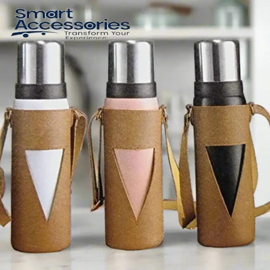 Camping Thermo Cup With Leather Cover
