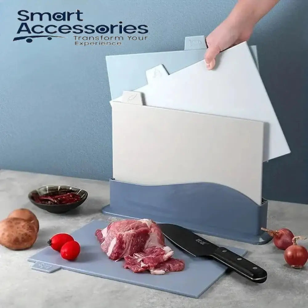 Chopping Board Set 4 Pcs With Stand