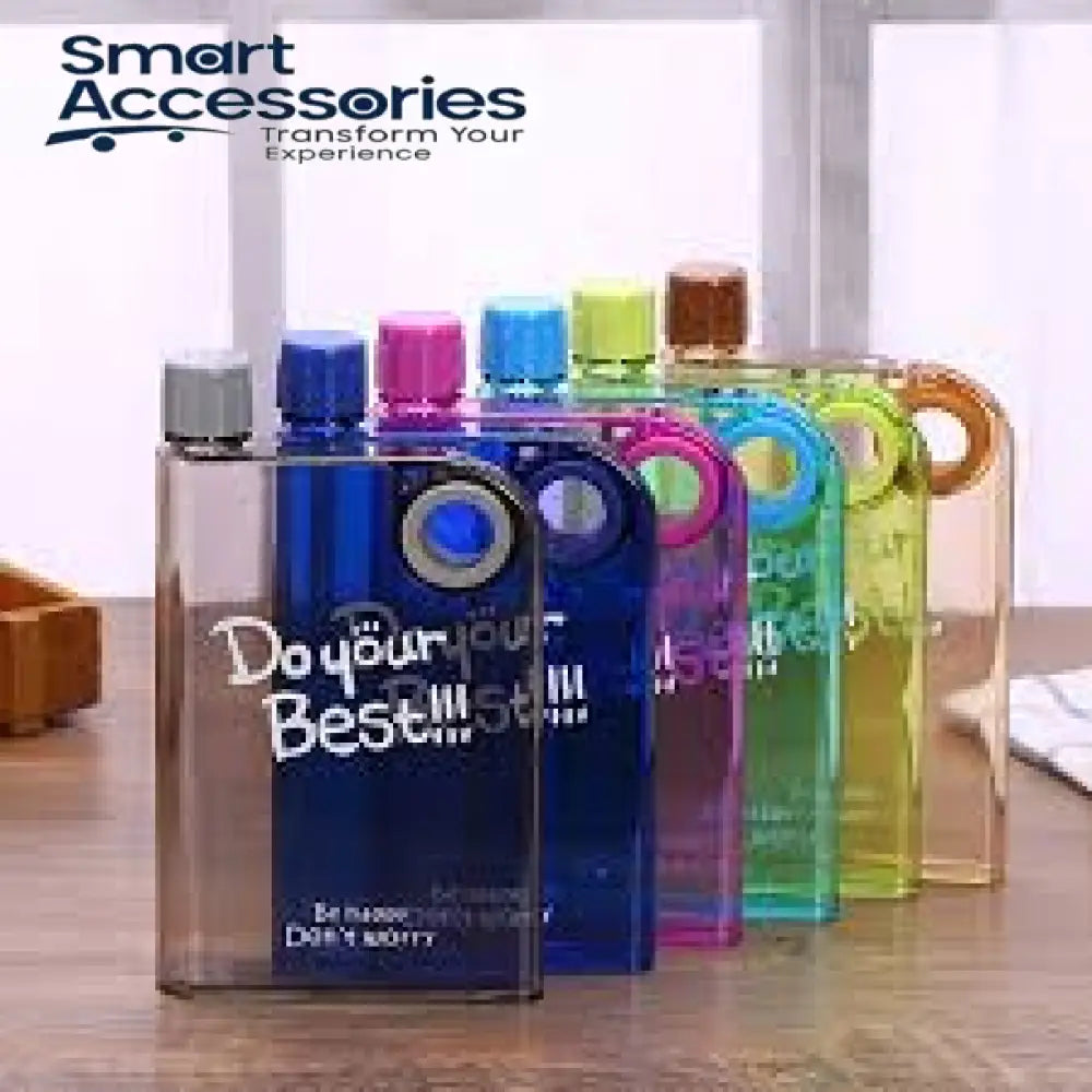 Creative New A5 Ring Transparent Kettle Outdoor Portable Book Plastic Hip Flask Flat Notebook Water