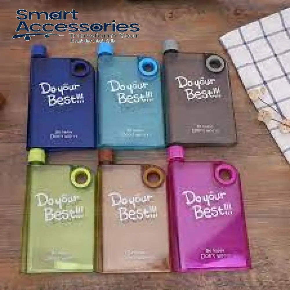Creative New A5 Ring Transparent Kettle Outdoor Portable Book Plastic Hip Flask Flat Notebook Water