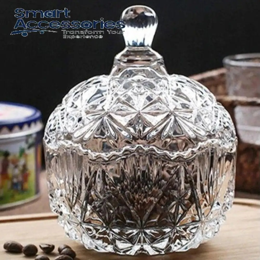 Crystal Transparent Glass Candy Jar
