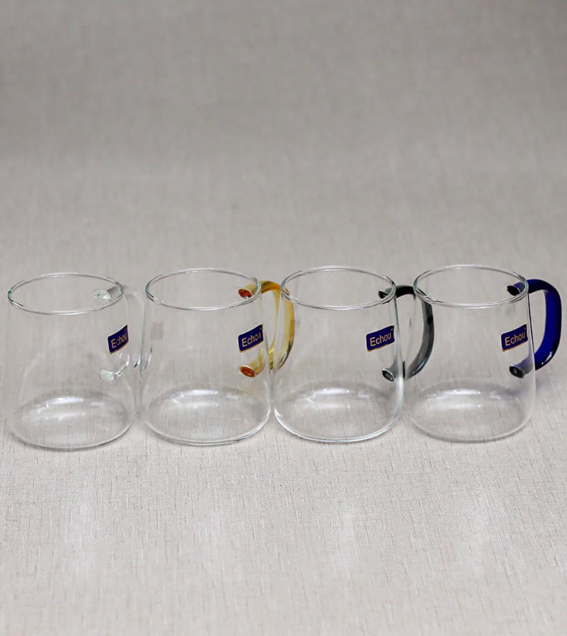 Glass 4-Pcs Mug Set