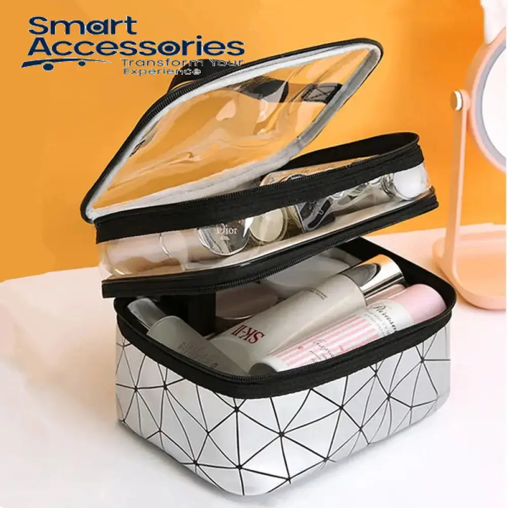 Double Layer Clear Makeup Bag