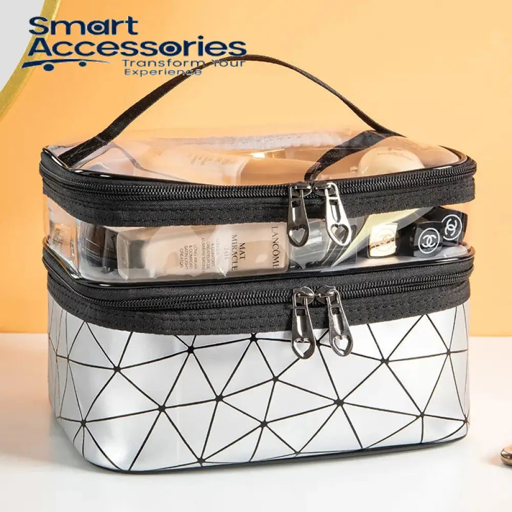 Double Layer Clear Makeup Bag