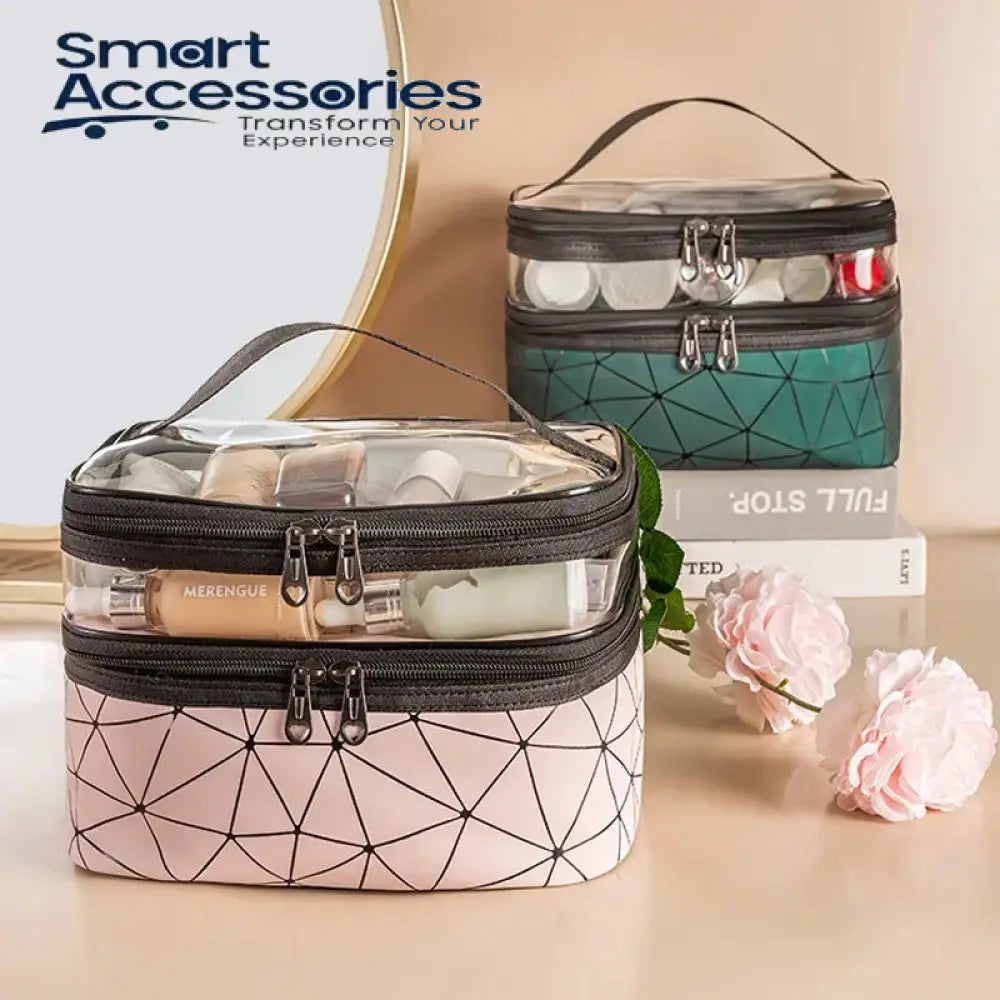 Double Layer Clear Makeup Bag