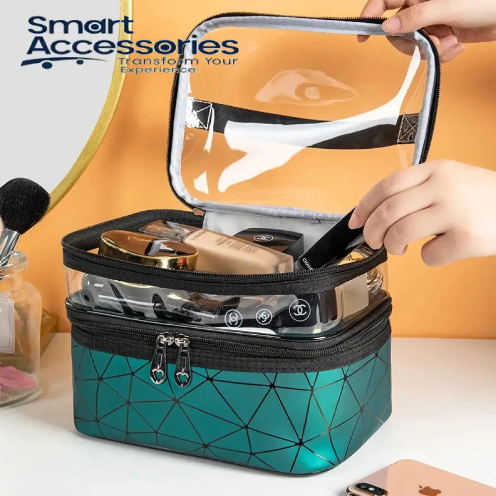 Double Layer Clear Makeup Bag