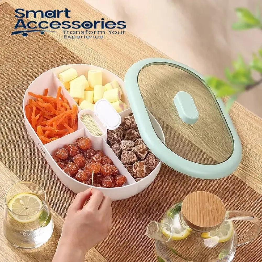 Double Layer Dry Fruit Plate For Serving