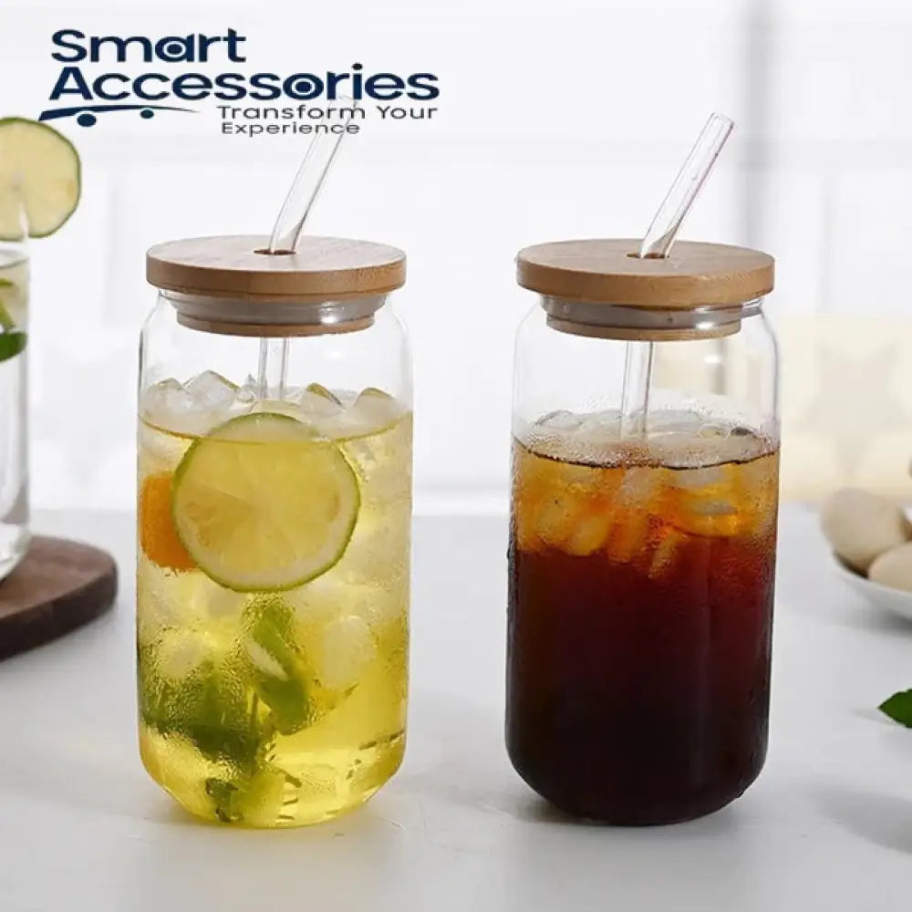 Drinking Glass With Straw -16O Can Shaped Cups
