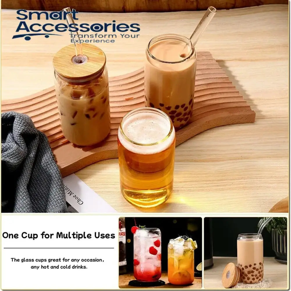 Drinking Glass With Straw -16O Can Shaped Cups