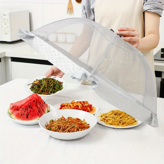 Umbrella style lace food cover for outdoor meals in Pakistan