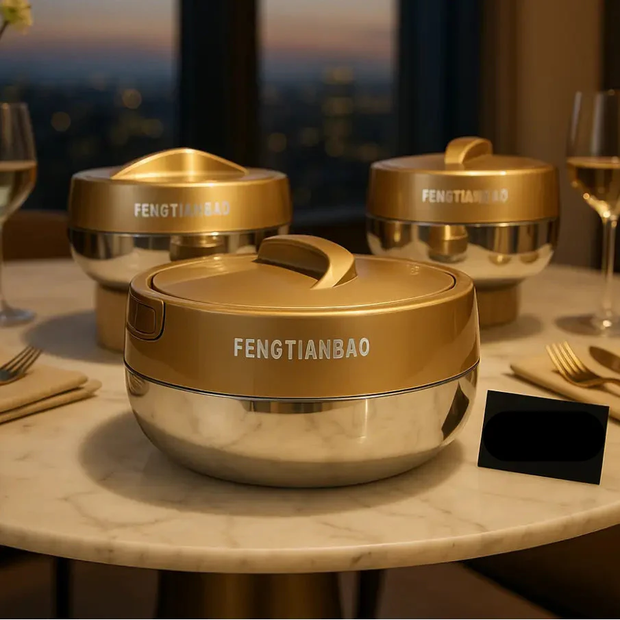 FengTianBao Premium Insulated Hotpot Set – 3 Sizes (Small, Medium & Large)