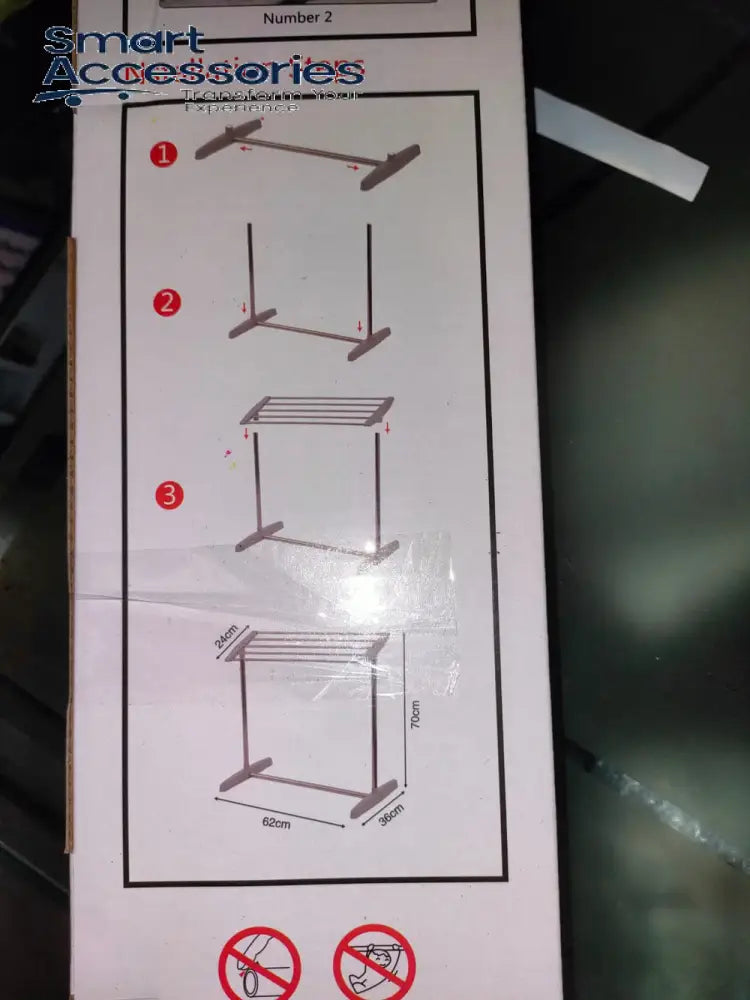Floor Standing Cloth Drying Rack Holder 2.3 X 2 Foot