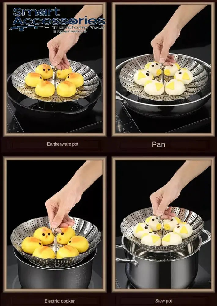 Folding Stainless Steel Steaming Tray