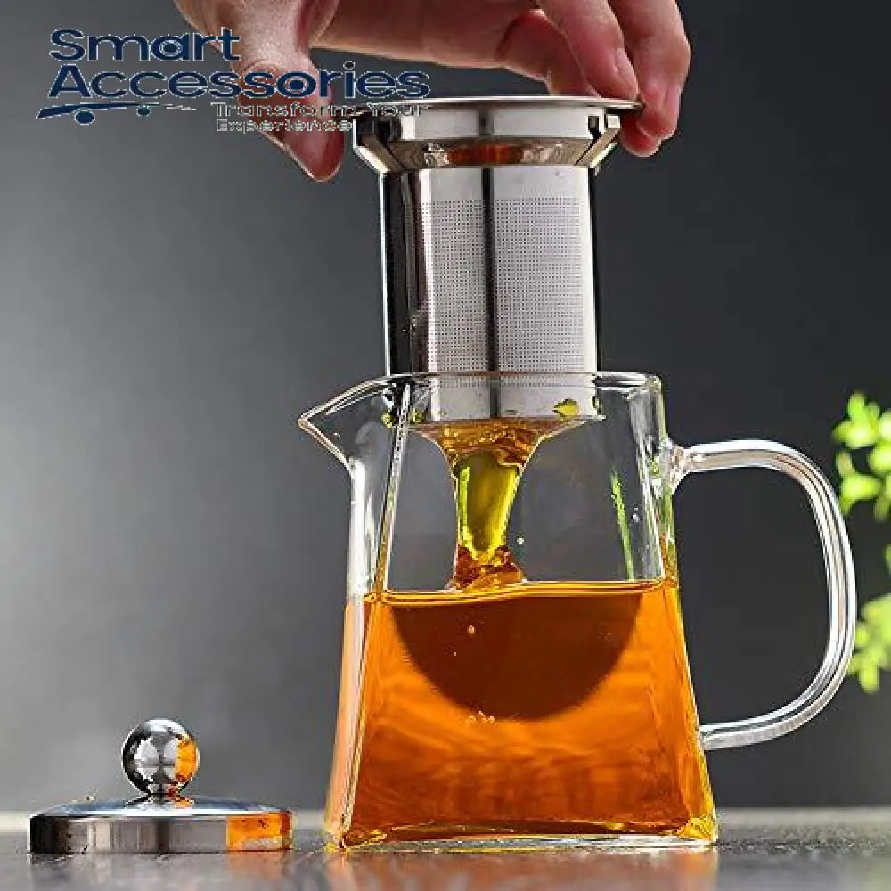 High Temperature Resistant Borosilicate Glass Teapot (Square)