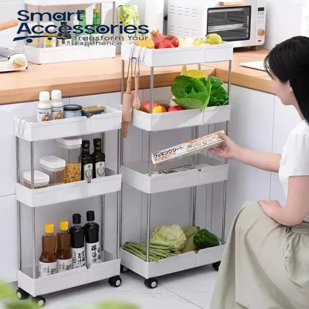Hot Selling Moveable 4 Tier Slim Trolley - (Limited Time Offer!)
