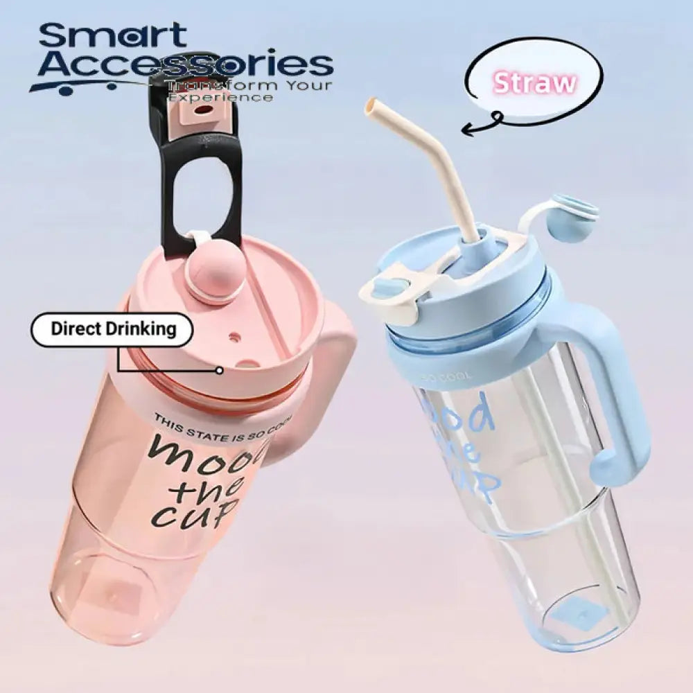 Ice Cup Plastic Water Tumber With Handle 900Ml