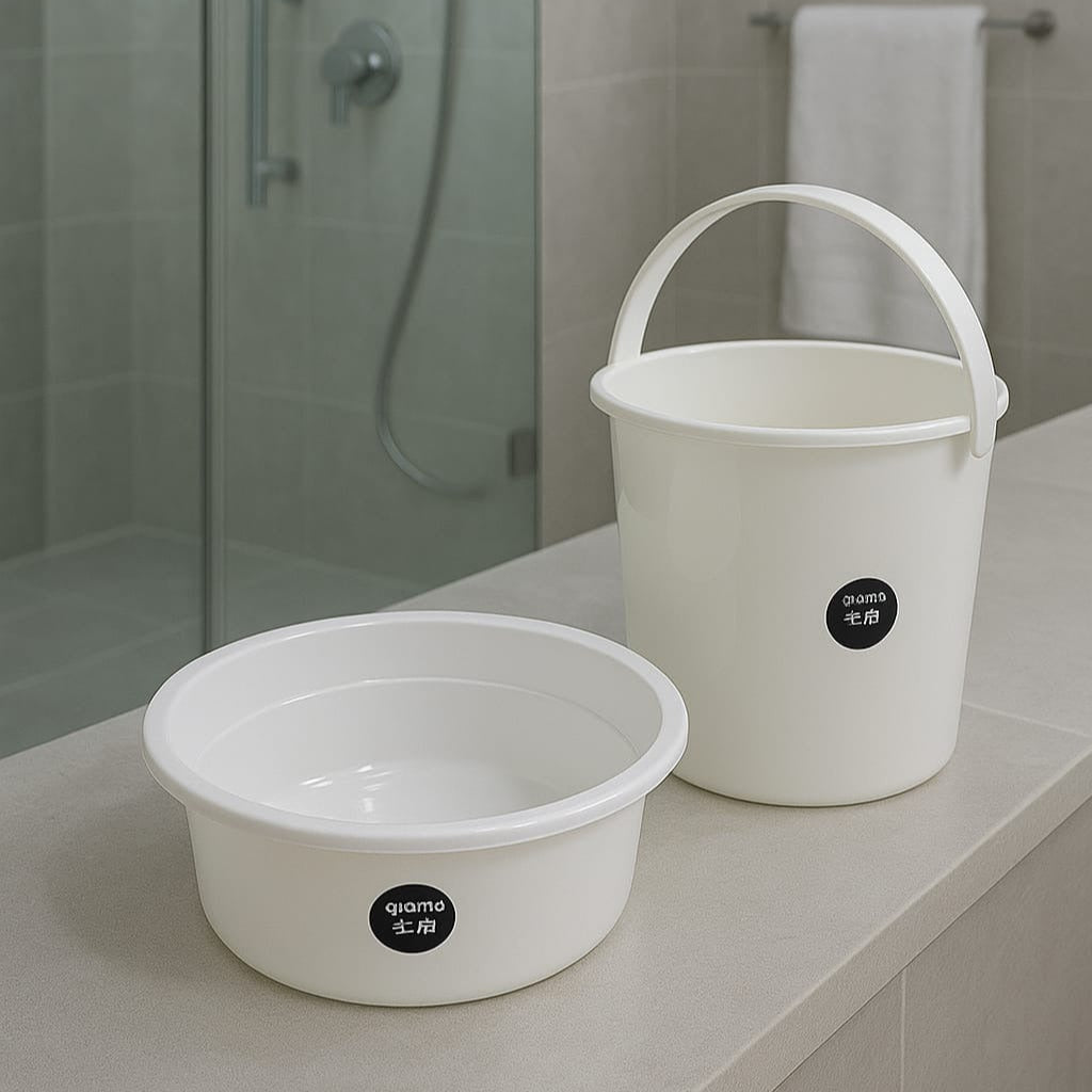 Premium Imported Washroom Bucket & Tub Set – Durable & Stylish
