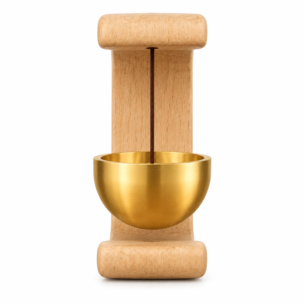 Mini Wooden Hanging Bell – Decorative Desk & Shelf Ornament