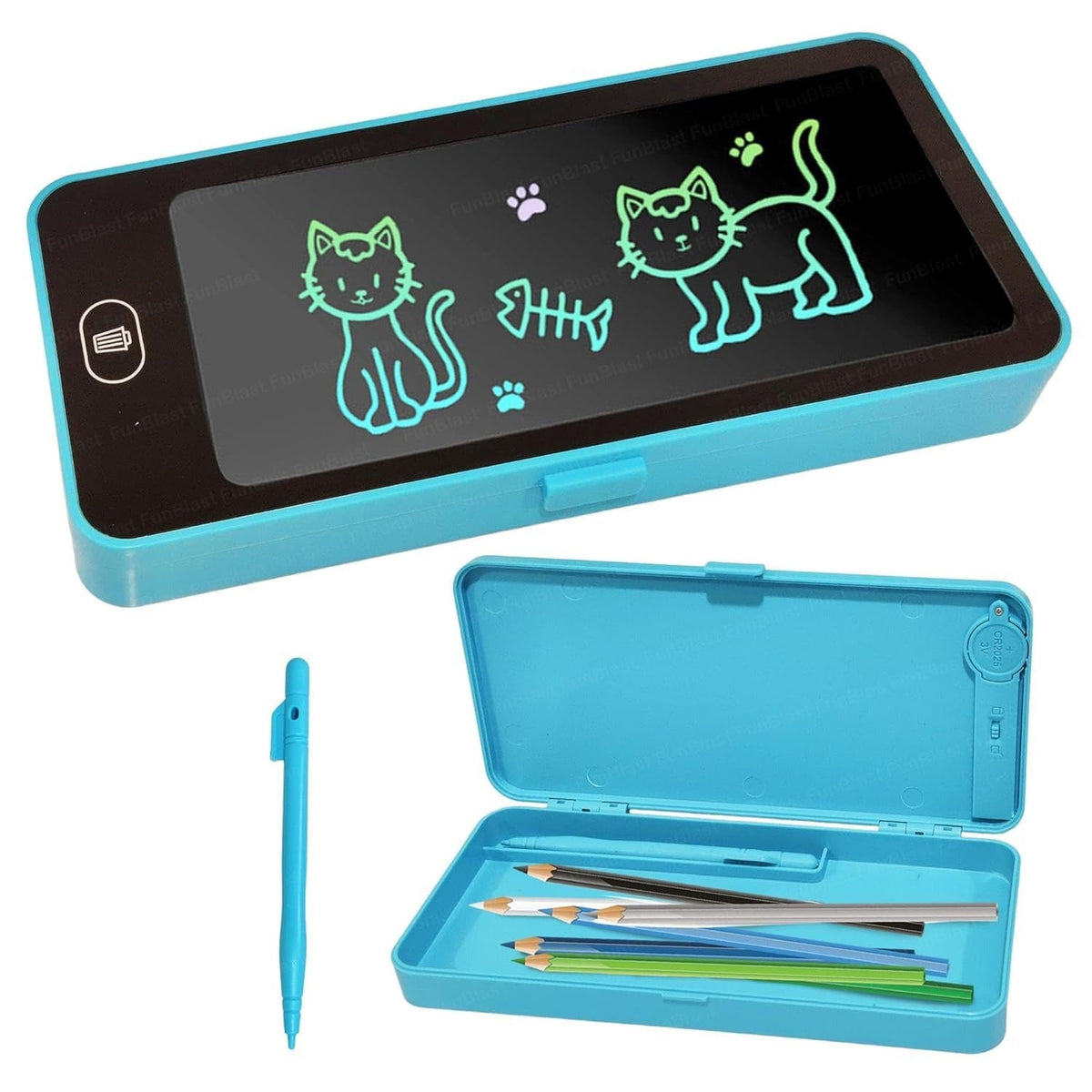 LCD Writing Tablet Pencil Box-Drawing Board Case with Erase Button