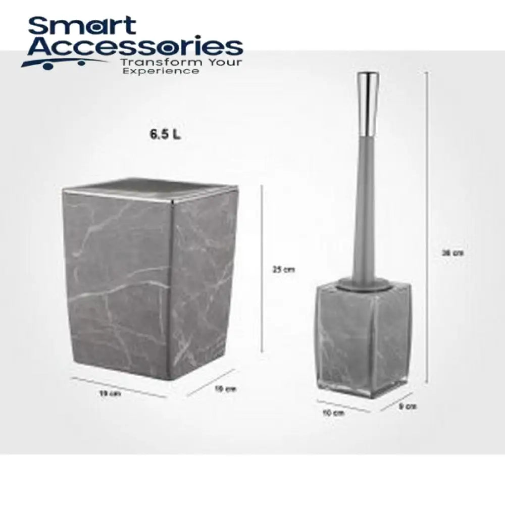 Imon 6 Pcs Classic Marble Design Bathroom Set (Premium Quality)