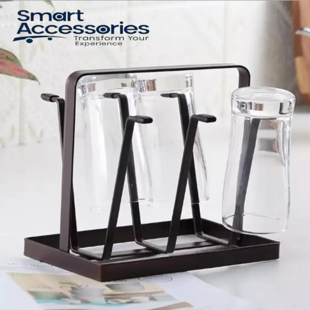 Iron Glass Stand And Cup Holder Kitchen Accessories