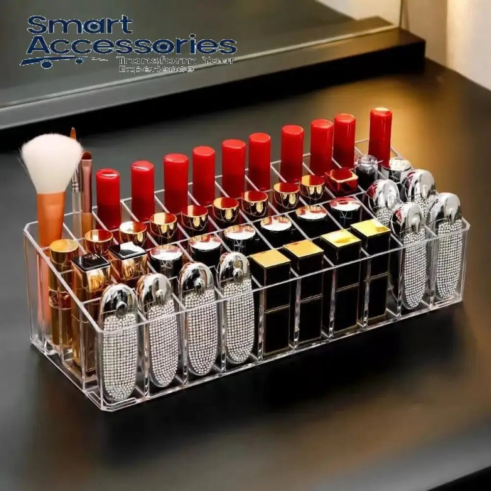 Large-Capacity Lipstick Storage Box Transparent Desktop