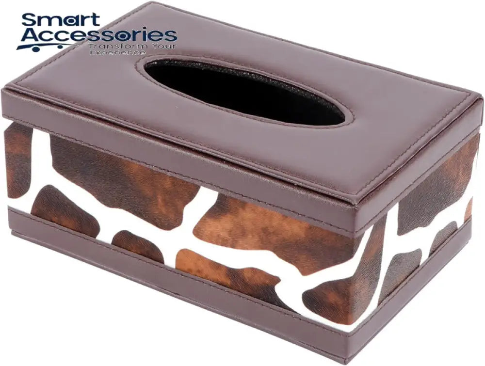 Leather Tissue Box Cheetah